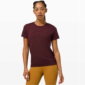 Lululemon swiftly tech maroon Mauve Top lulu